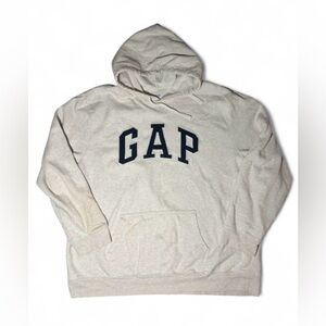 Gap light grey hoodie with navy blue logo Size XXL ☀️
